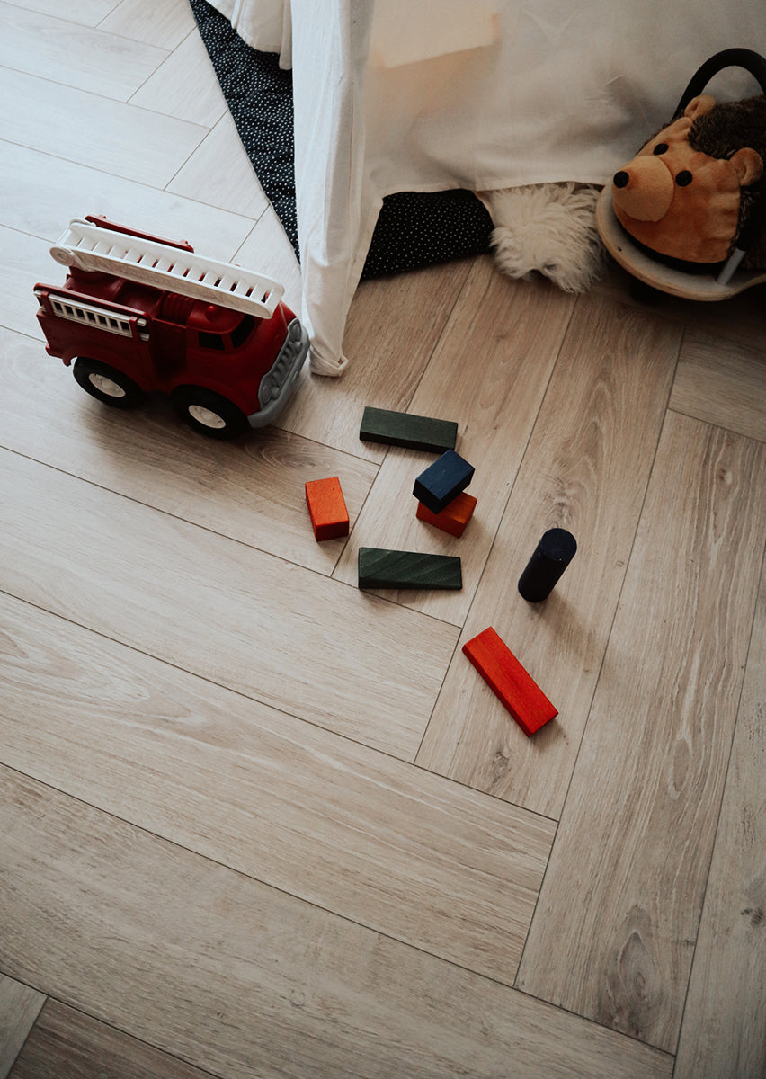 Mat Wit Eiken - Laminaat Visgraat