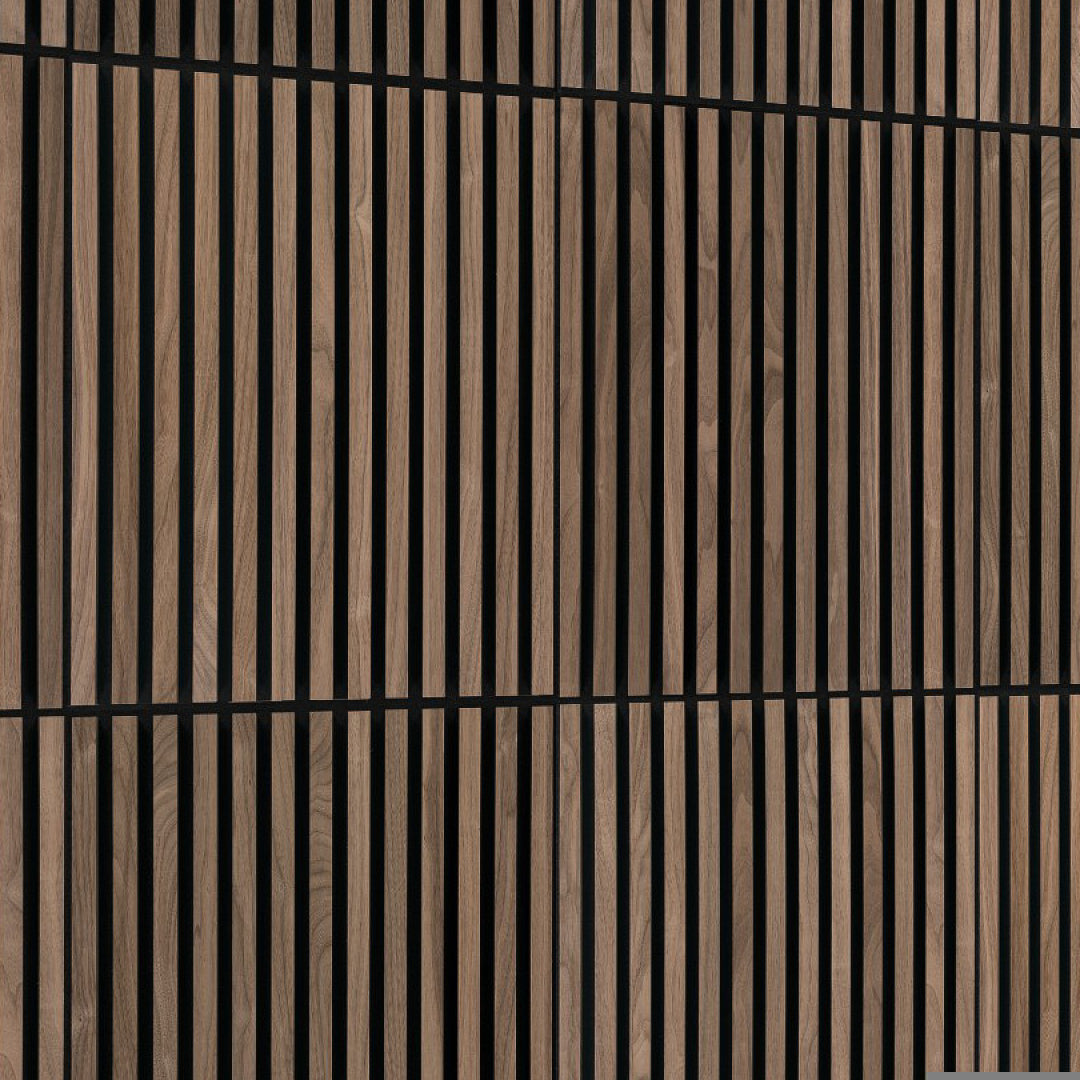 Silentlines - Walnoot - Lattenwand Tegels (2 stuks / pak)