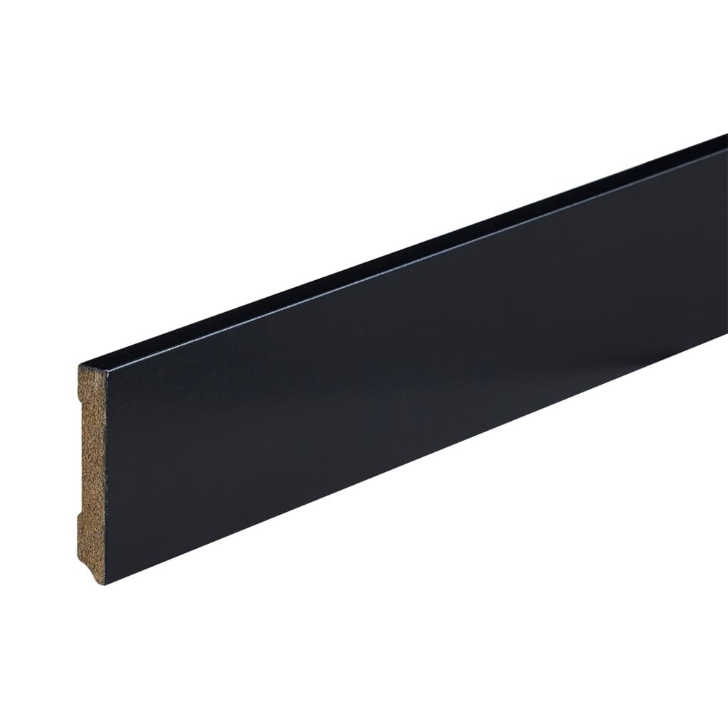 Co-pro Gelakte Plint - Amsterdam Zwart - 70x12x2400mm
