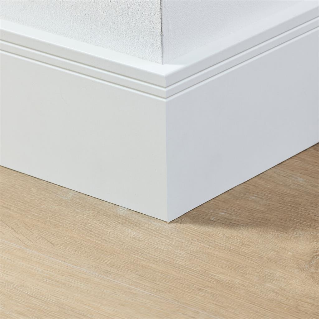 Co-pro Gelakte Plint - Milaan Wit - 120x15x2400mm