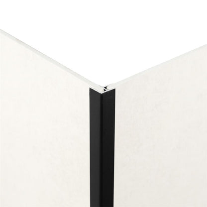 Binnen- en buitenhoekprofiel Zwart pvc wand