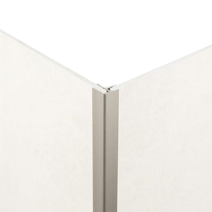 Binnen- en buitenhoekprofiel RVS pvc wand