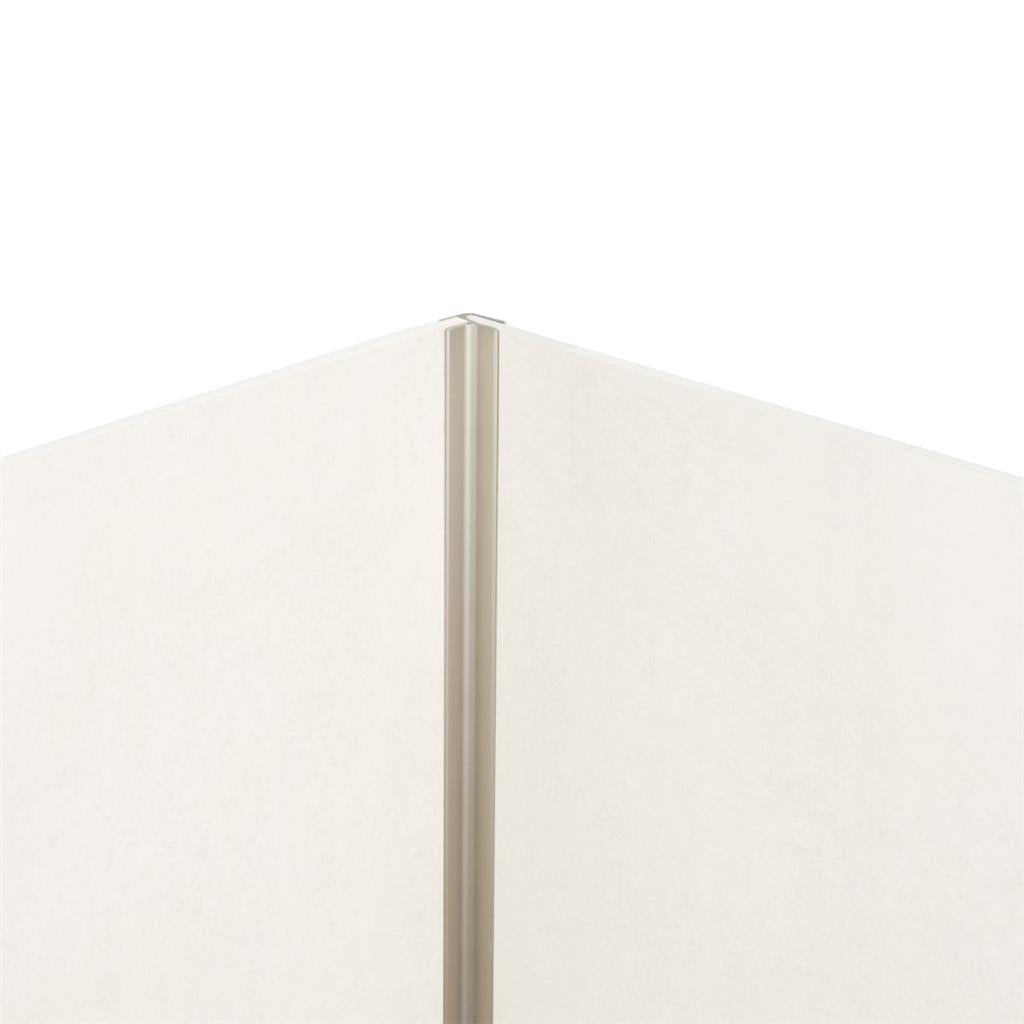 Binnen- en buitenhoekprofiel RVS pvc wand