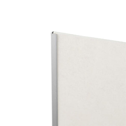 Start- en eindprofiel zilver pvc wand